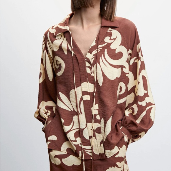 Mango Flowy Printed Top 10 - Picture 2 of 7